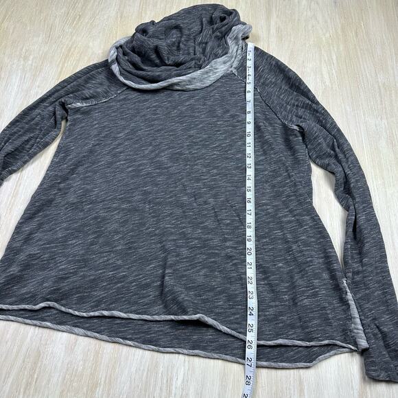 Free People Beach Heather Gray Cocoon Funnel Cowl Neck Long Sleeve Two Body M/L - Picture 14 of 14